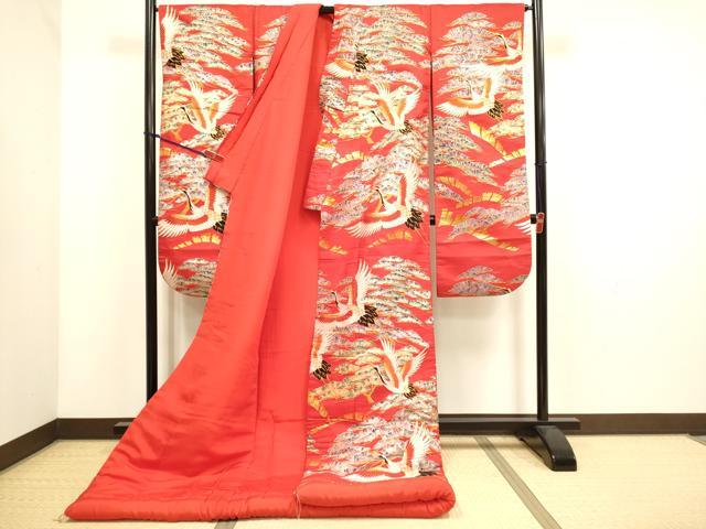 平和屋本店●西陣　色打掛　お引きずり　和装　婚礼　結婚式　花嫁　神社挙式　彩源鶴　金糸　逸品　DABH4918du