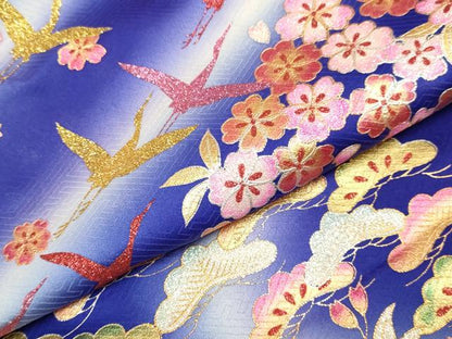 平和屋本店●お引きずり・お引き摺り・引き振袖 和装 結婚式 舞妓 芸妓 芸者 衣装 飛鶴舞桜松文 暈し染め 金銀彩 逸品 DABH4922du