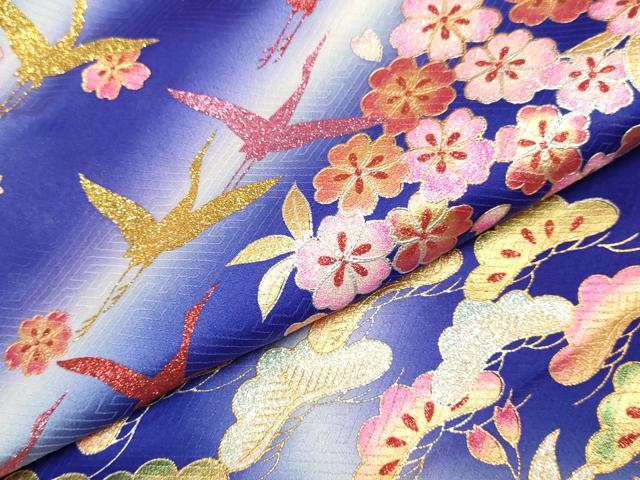 平和屋本店●お引きずり・お引き摺り・引き振袖 和装 結婚式 舞妓 芸妓 芸者 衣装 飛鶴舞桜松文 暈し染め 金銀彩 逸品 DABH4922du