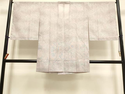 平和屋着物▽西陣　道行コート　スリーシーズン　春夏秋　塵除け　唐草文　暈し染め　証紙付き　正絹　逸品　DABH4930du