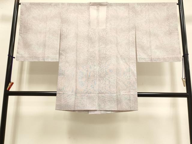 平和屋着物▽西陣　道行コート　スリーシーズン　春夏秋　塵除け　唐草文　暈し染め　証紙付き　正絹　逸品　DABH4930du