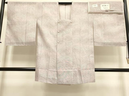 平和屋着物▽西陣　道行コート　スリーシーズン　春夏秋　塵除け　唐草文　暈し染め　証紙付き　正絹　逸品　DABH4930du