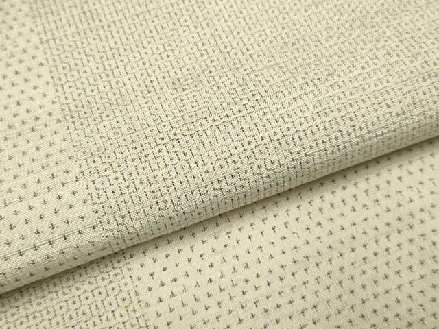 平和屋着物▽紬屋吉平　結城紬　単衣　100亀甲　市松文様　たとう紙付き　正絹　逸品　DABH4934du