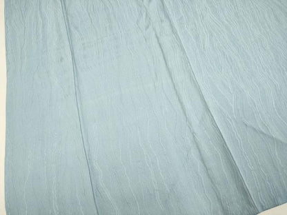 平和屋着物▽上質な色無地　単衣　変わり縞地紋　濃い灰青色　正絹　逸品　DABH4945du