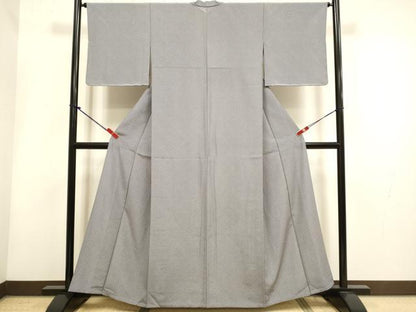 平和屋着物▽小紋　単衣　ドット柄　洗える着物　DABH4955du