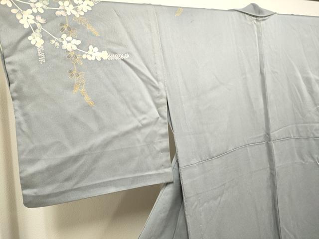 平和屋着物▽訪問着　単衣　萩文　金彩　正絹　逸品　DABH4957du