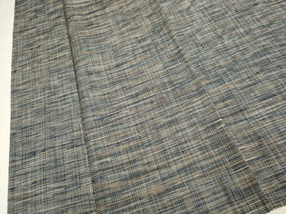 平和屋着物▽上質な紬　単衣　霞文　正絹　逸品　DABH4959du