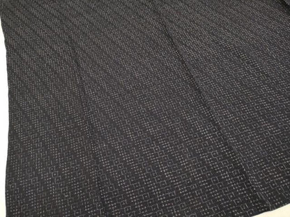 平和屋着物▽上質なお召　単衣　亀甲文　正絹　逸品　DABH4961du