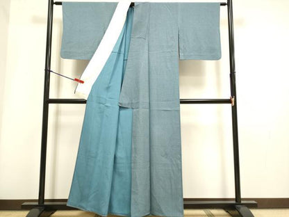 平和屋着物▽江戸小紋　単衣　鮫小紋柄　正絹　逸品　DABH4964du