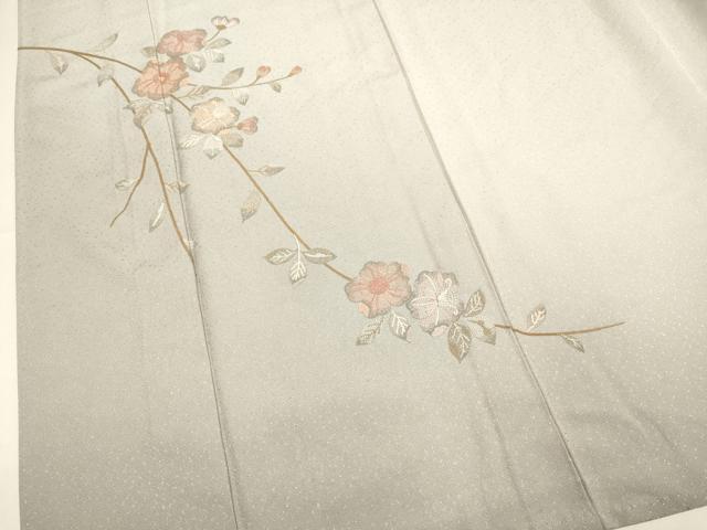平和屋着物▽中国三大刺繍　相良刺繍　総刺繍　訪問着　単衣　辻が花　暈し染め　ロング丈　正絹　逸品　DABH4965du