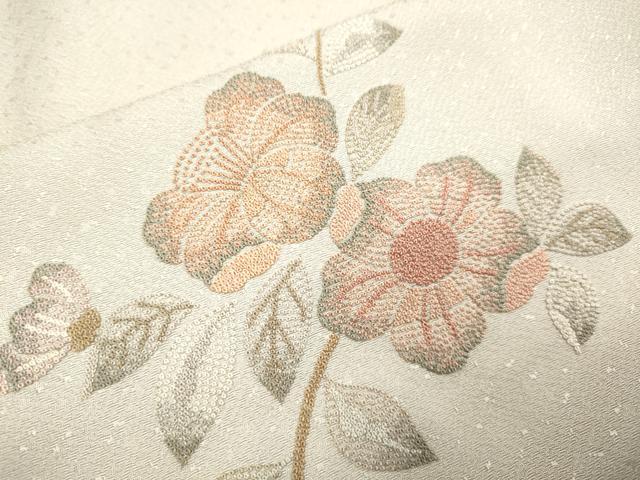 平和屋着物▽中国三大刺繍　相良刺繍　総刺繍　訪問着　単衣　辻が花　暈し染め　ロング丈　正絹　逸品　DABH4965du