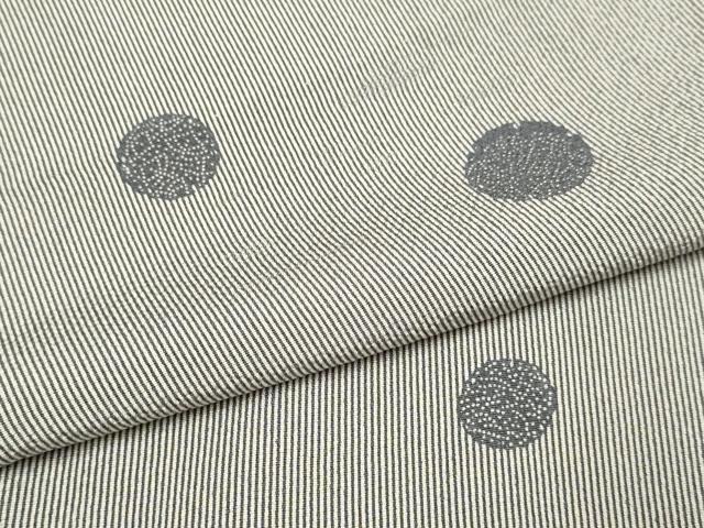 平和屋着物▽上質な小紋　単衣　雪輪文　正絹　逸品　DABH4966du