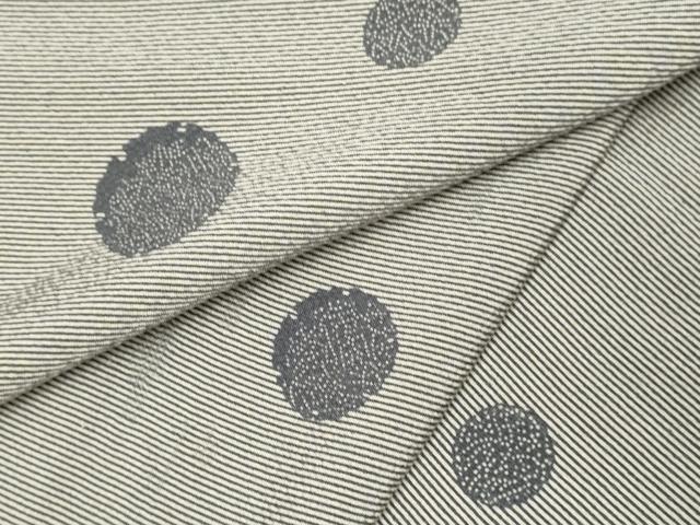 平和屋着物▽上質な小紋　単衣　雪輪文　正絹　逸品　DABH4966du