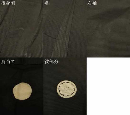 平和屋着物▽男性　黒紋付　羽織　スリーシーズン　春夏秋　塵除け　正絹　逸品　DABH4972du