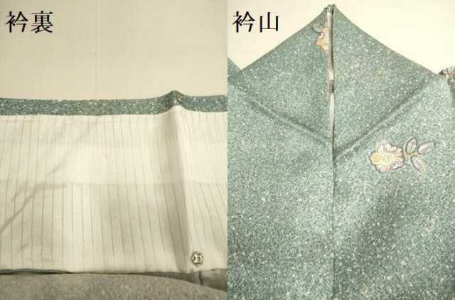 平和屋着物▽上質な小紋　単衣　辻が花　暈し染め　金彩　正絹　逸品　DABH4979du