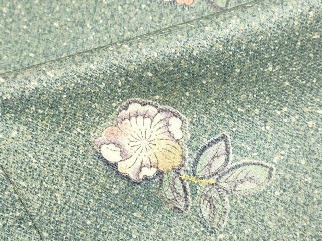 平和屋着物▽上質な小紋　単衣　辻が花　暈し染め　金彩　正絹　逸品　DABH4979du