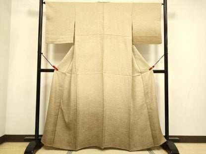 平和屋着物▽訪問着　単衣　霞文　暈し染め　正絹　逸品　DABH4981du