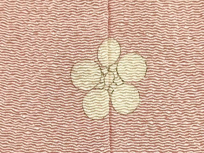 平和屋着物▽二代目清次郎　手描き　小紋　単衣　霞文　暈し染め　鬼しぼ縮緬　正絹　逸品　DABH4982du