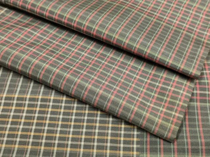 平和屋着物▽本場縞大島紬　単衣　格子　正絹　逸品　DABH4983du