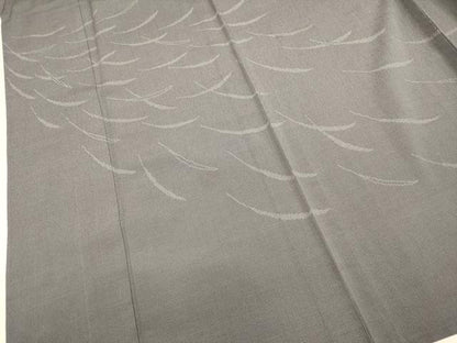平和屋着物▽本塩沢　単衣　訪問着　舞葉文　正絹　逸品　DABH4991du