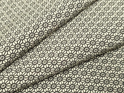 平和屋着物▽上質な小紋　単衣　麻の葉文様　正絹　逸品　DABH4993du