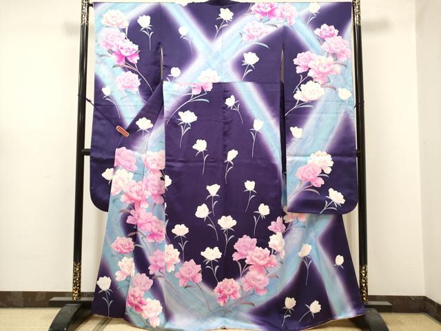 平和屋着物■豪華振袖　枝花文　暈し染め　正絹　逸品　DABH5003ea
