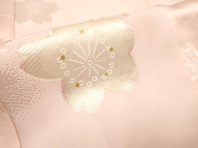 平和屋着物■振袖用長襦袢　無双仕立て　舞桜文　暈し染め　金彩　半衿刺繍　正絹　逸品　DABH5011ea