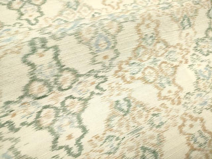 平和屋着物■深里紬　花繋ぎ　反端付き　正絹　逸品　DABH5016ea