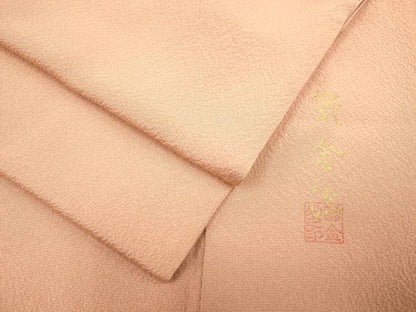 平和屋着物■上質な色無地　鬱金染め　ときがら茶色　正絹　逸品　DABH5020ea