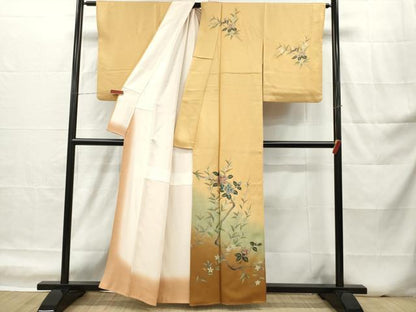 平和屋着物■訪問着　枝花文　暈し染め　金彩　正絹　逸品　DABH5021ea