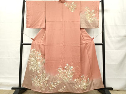 平和屋着物■訪問着　秋草文　暈し染め　金彩　正絹　逸品　DABH5032ea
