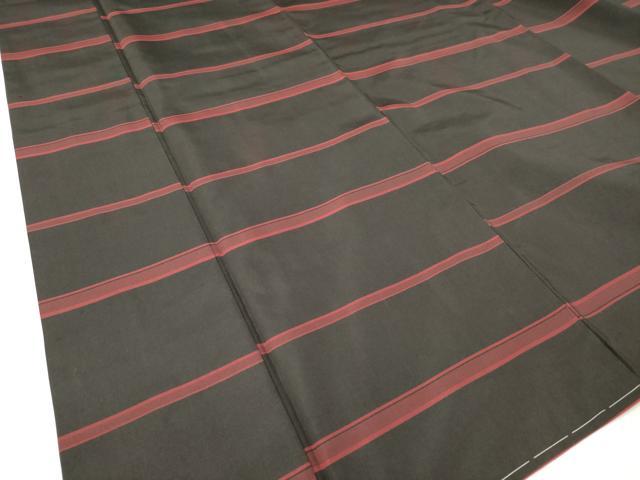 平和屋着物■上質な紬　横段文　ロング丈　正絹　逸品　DABH5034ea