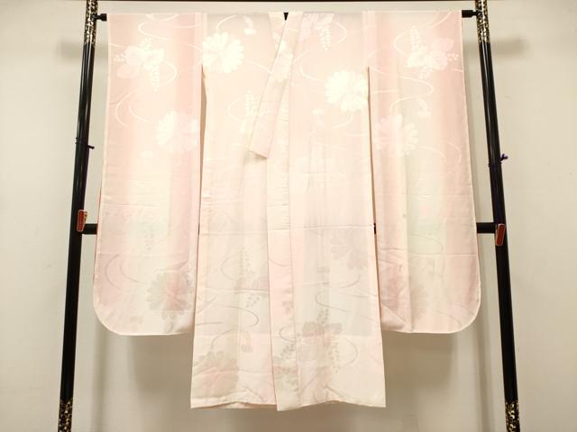 平和屋着物■振袖用長襦袢　無双仕立て　紐桐花地紋　暈し染め　正絹　逸品　DABH5055ea