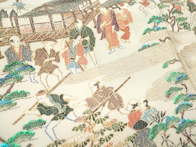 平和屋着物■豪華黒留袖　作家物　加茂之図　暈し染め　金彩　正絹　逸品　DABH5059ea