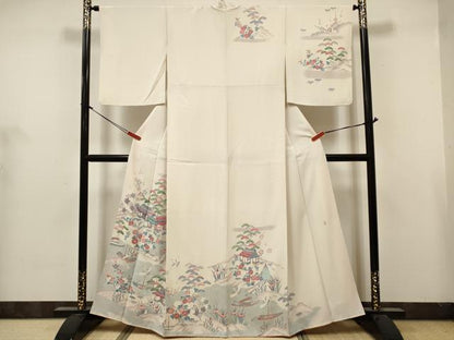 平和屋着物■本加賀友禅作家　談義所栄二　訪問着　松竹梅　正絹　逸品　DABH5066ea