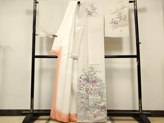 平和屋着物■本加賀友禅作家　談義所栄二　訪問着　松竹梅　正絹　逸品　DABH5066ea