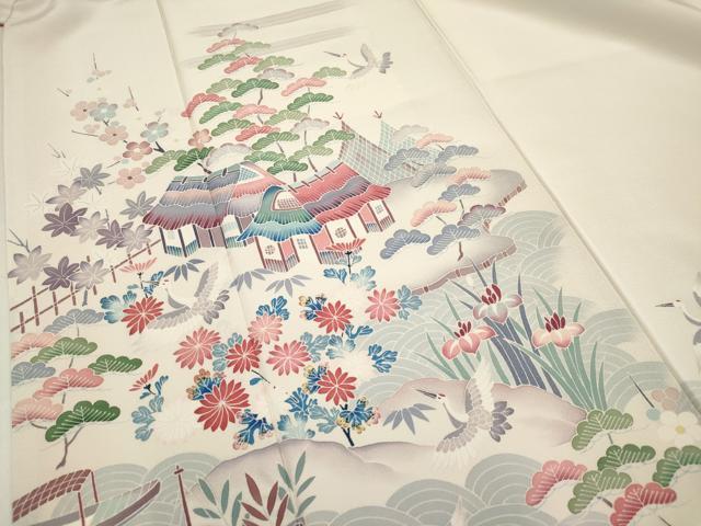 平和屋着物■本加賀友禅作家　談義所栄二　訪問着　松竹梅　正絹　逸品　DABH5066ea