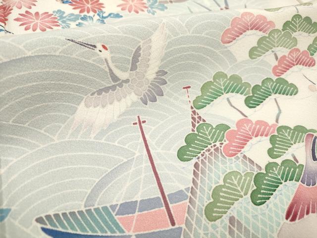 平和屋着物■本加賀友禅作家　談義所栄二　訪問着　松竹梅　正絹　逸品　DABH5066ea