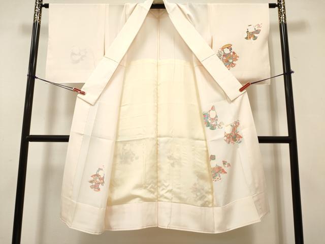 平和屋着物■長襦袢　無双仕立て　唐子遊び　正絹　逸品　DABH5067ea