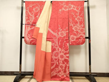 平和屋着物■豪華振袖　総絞り　枝梅文　正絹　逸品　DABH5070ea