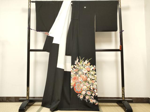 平和屋着物■豪華黒留袖　作家物　花車文　金彩　正絹　逸品　DABH5073ea