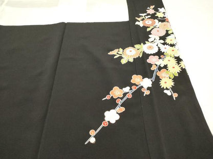 平和屋着物■豪華黒留袖　作家物　花車文　金彩　正絹　逸品　DABH5073ea