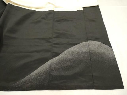 平和屋着物■豪華黒留袖　刺繍　桐菊文　金彩　正絹　逸品　DABH5074ea