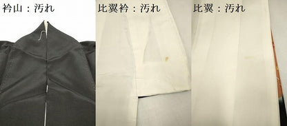 平和屋着物■豪華黒留袖　駒刺繍　色紙重ね　檜扇花文　暈し染め　金銀彩　正絹　逸品　DABH5078ea