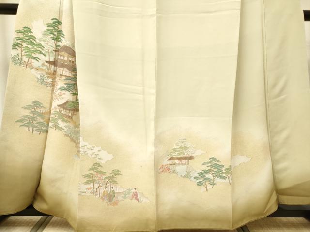平和屋着物■豪華色留袖　寿光織　風景松文　暈し染め　金銀糸　鈴乃屋扱い　正絹　逸品　DABH5080ea