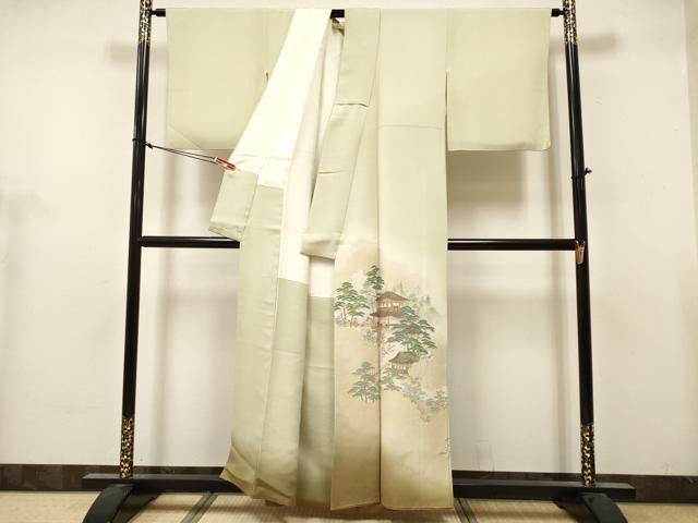 平和屋着物■豪華色留袖　寿光織　風景松文　暈し染め　金銀糸　鈴乃屋扱い　正絹　逸品　DABH5080ea