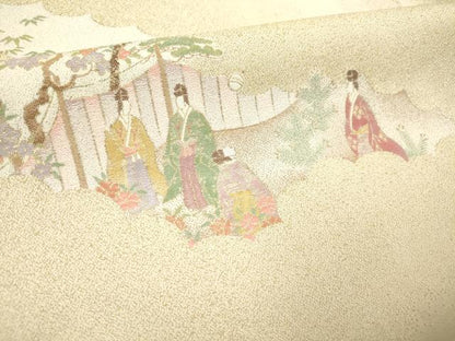 平和屋着物■豪華色留袖　寿光織　風景松文　暈し染め　金銀糸　鈴乃屋扱い　正絹　逸品　DABH5080ea