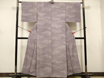 平和屋着物■江戸小紋　鮫小紋柄　雲重ね　正絹　逸品　DABH5091ea