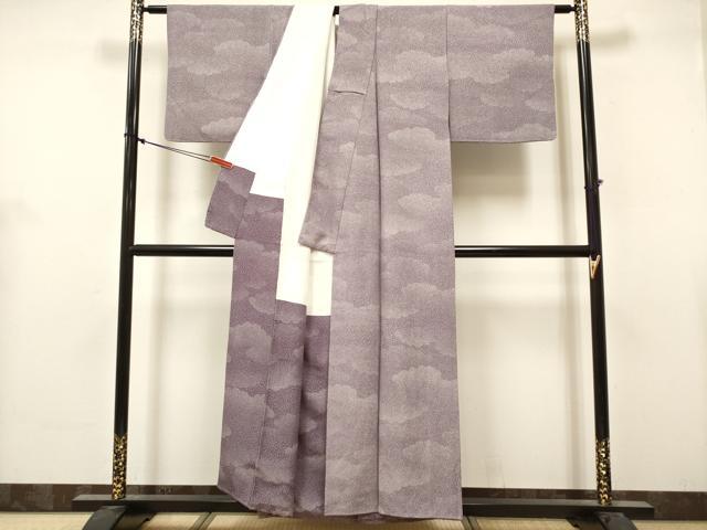 平和屋着物■江戸小紋　鮫小紋柄　雲重ね　正絹　逸品　DABH5091ea