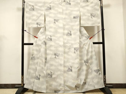 平和屋着物■上質な紬　有栖川　鹿　正絹　逸品　DABH5095ea